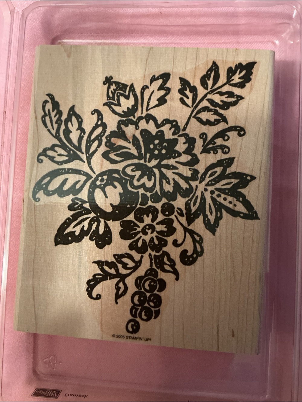 Stampin' Up! Floral Vine Wood Mount Stamp - never used